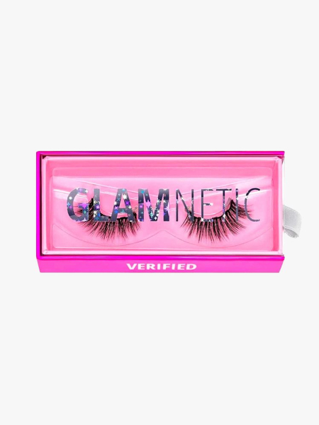 Glamnetic Magnetic Half Lashes in branded component on a light gray background